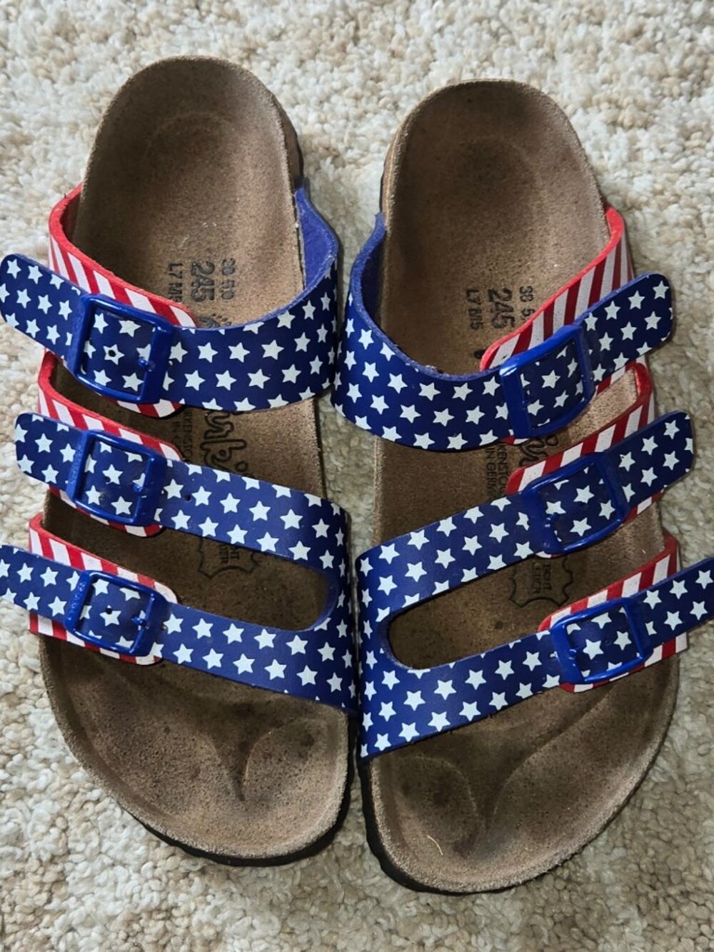 Birkenstock Stars and Stripes Size 7
